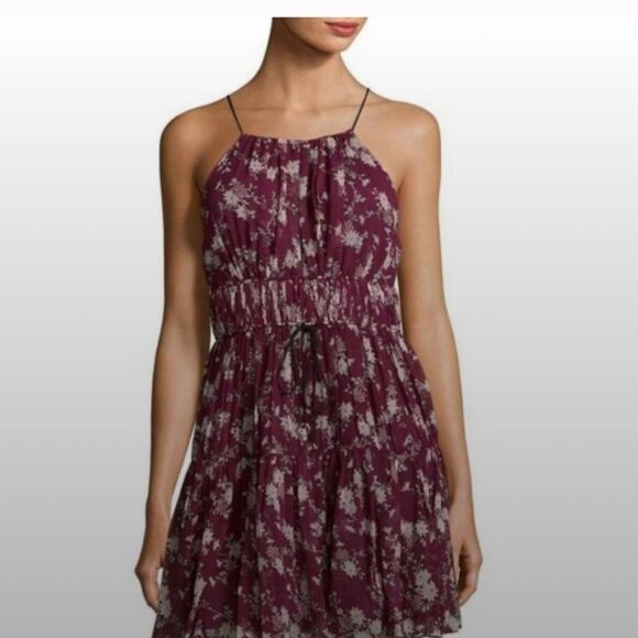 CINQ A SEPT Silk Floral Lotus Mini Dress Size XS - Picture 13 of 13